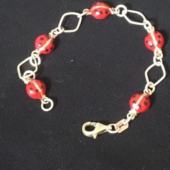 Sterling Silver Ladybug Bacelet - Picture 3 of 13